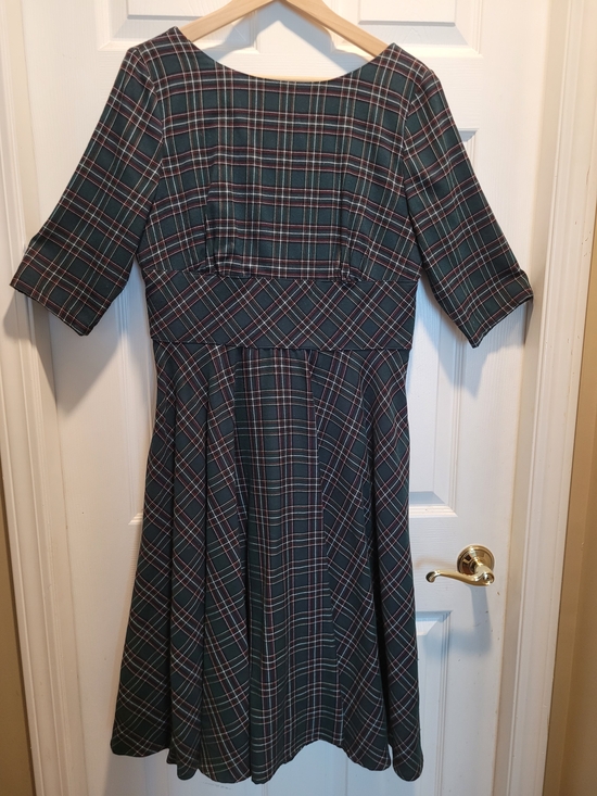 Hell Bunny Dresses & Skirts - Hell Bunny Forest Green Plaid Fit & Flare Midi Dress (UK L)